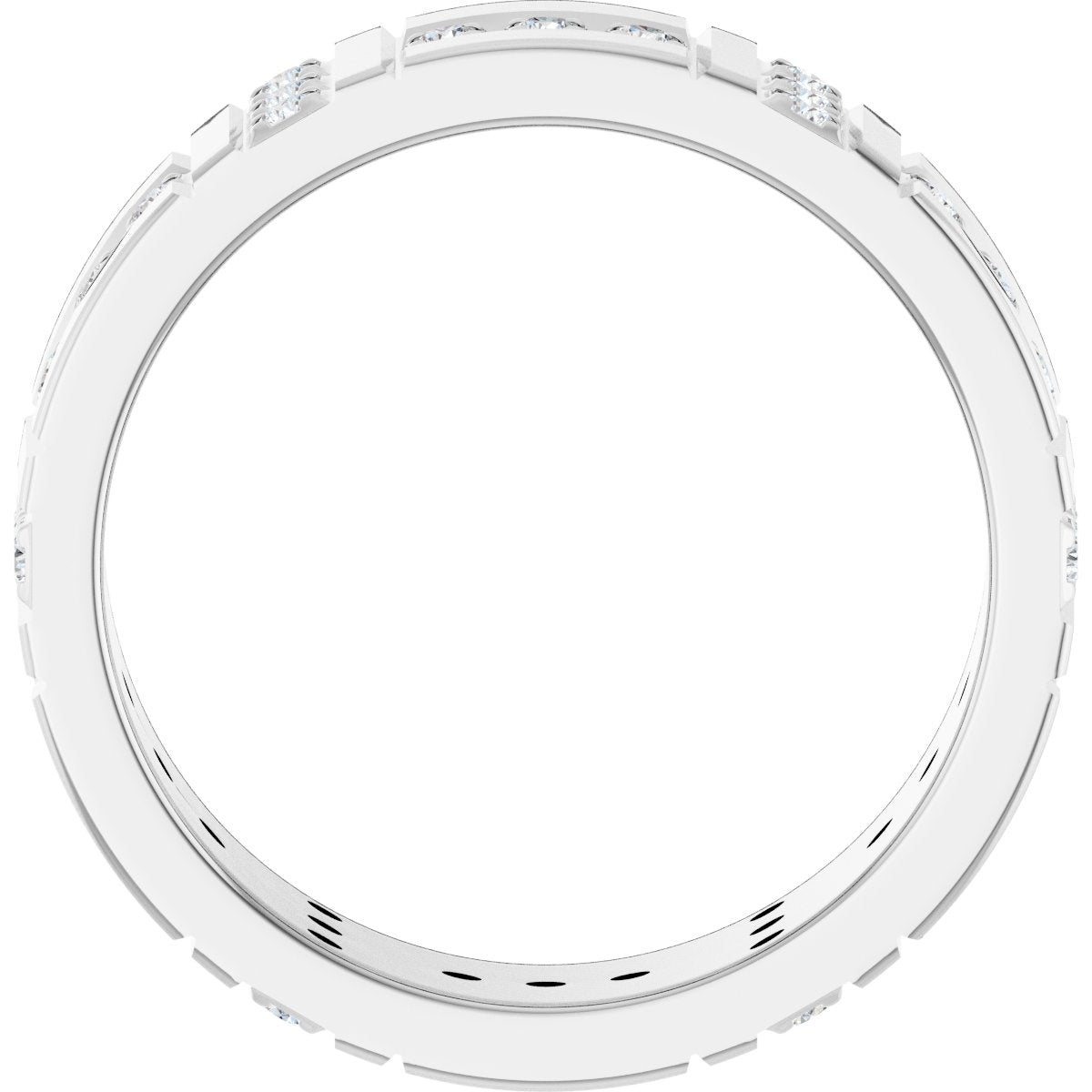 1/4 Ctw Lab-Grown Diamond Accented Eternity Band - White Gold - Lab Grown Diamond