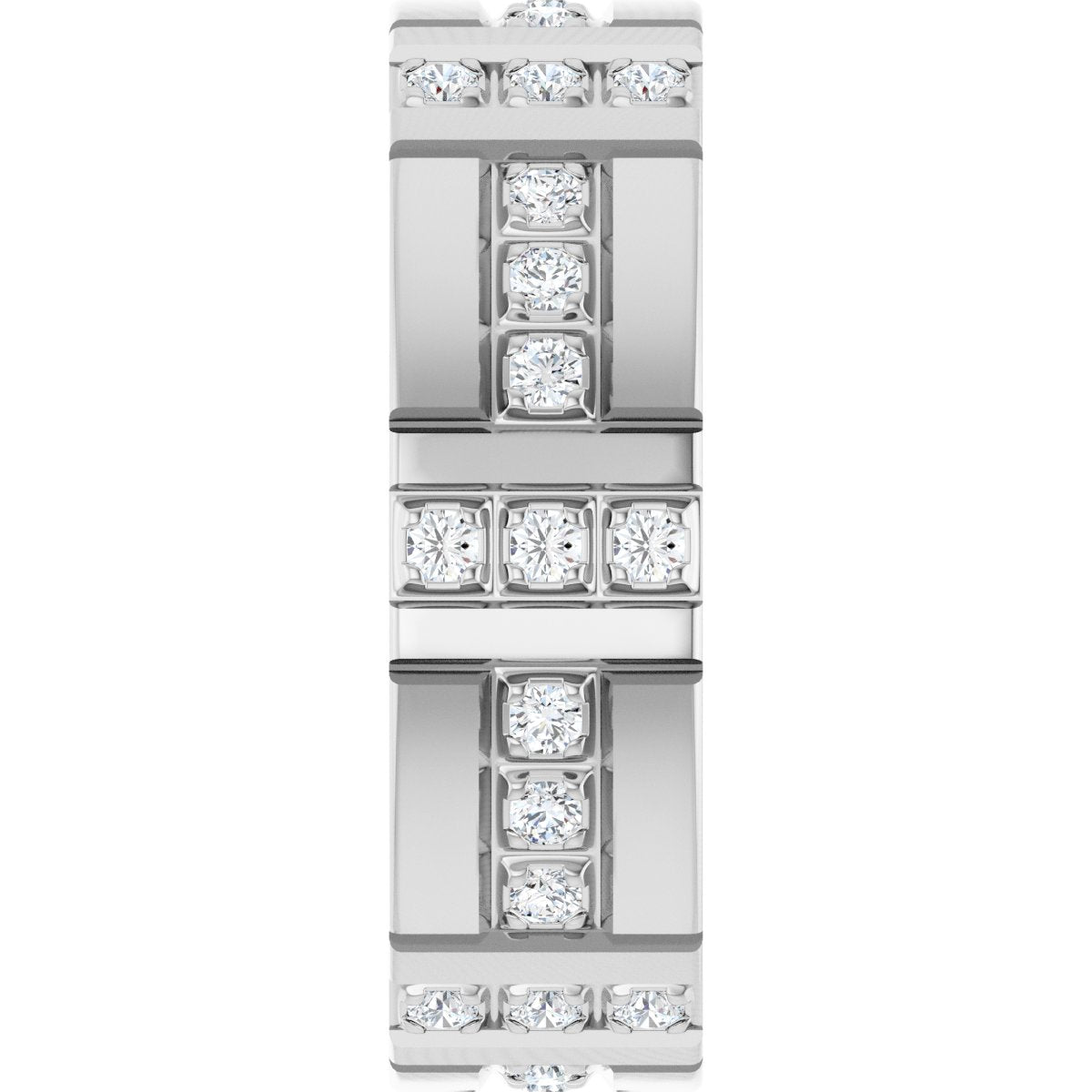 1/4 Ctw Lab-Grown Diamond Accented Eternity Band - White Gold - Lab Grown Diamond