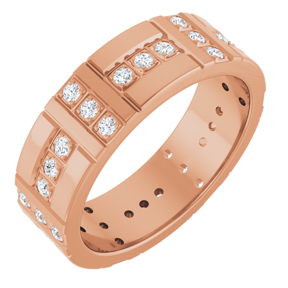 1/4 Ctw Lab-Grown Diamond Accented Eternity Band