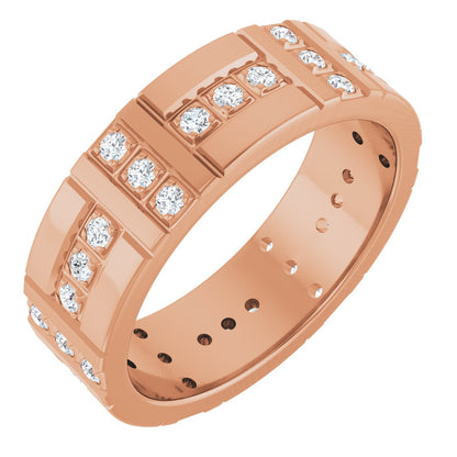 1/4 Ctw Lab-Grown Diamond Accented Eternity Band