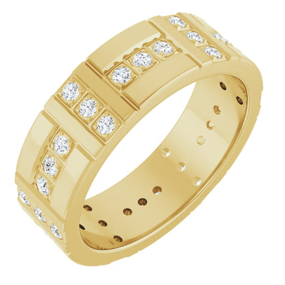 1/4 Ctw Lab-Grown Diamond Accented Eternity Band