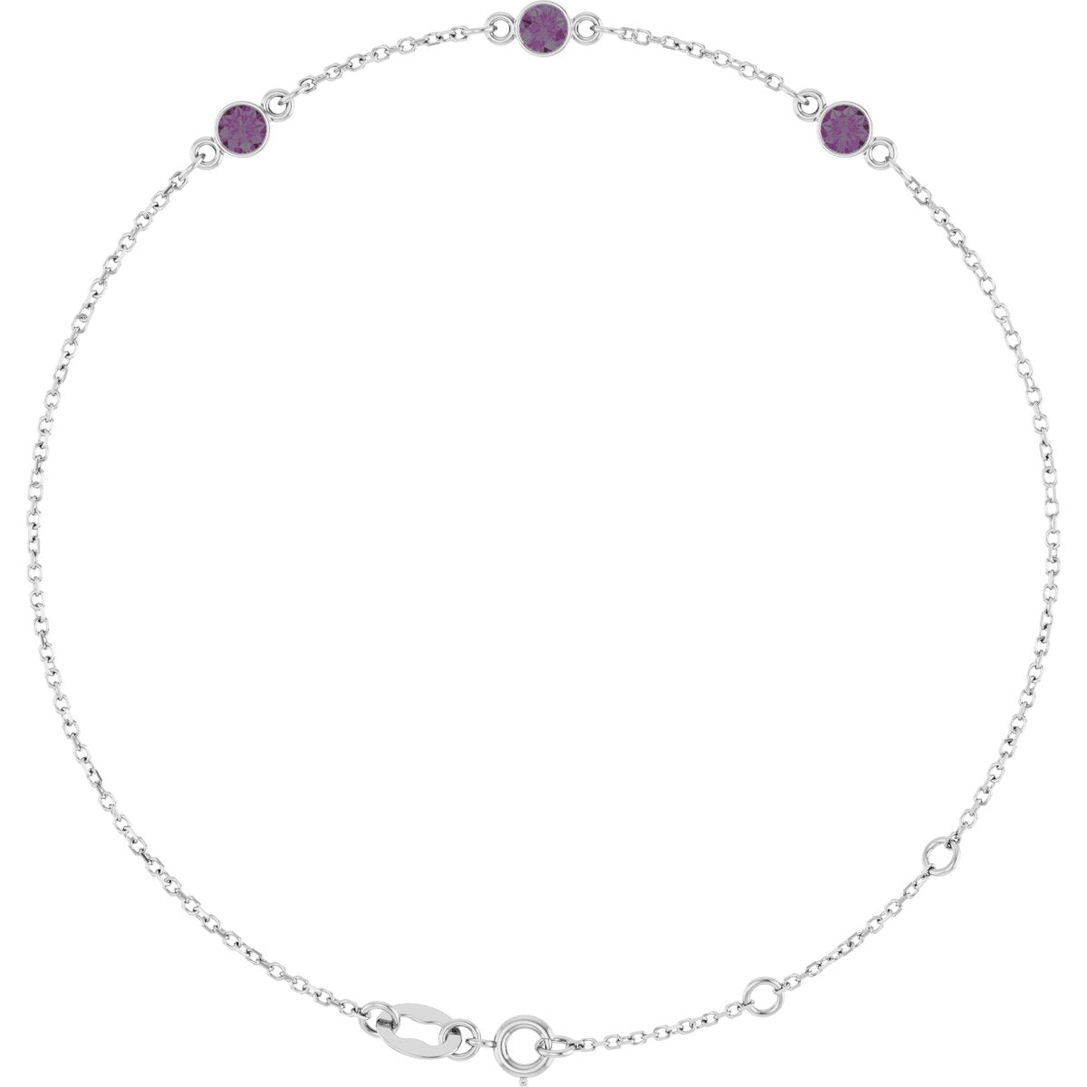 Lab-Grown Alexandrite Bezel-Set Bracelet - Lab Grown Diamond
