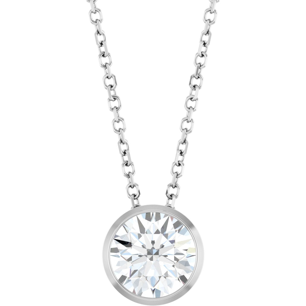 1 Ct Lab-Grown Diamond Solitaire Necklace - Lab Grown Diamond