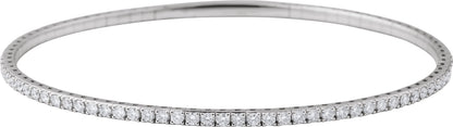 1 Ctw Lab-Grown Diamond Flexible Half Bangle Bracelet - Lab Grown Diamond
