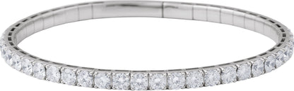 1 Ctw Lab-Grown Diamond Flexible Half Bangle Bracelet - Rose Gold - Lab Grown Diamond