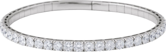 1 Ctw Lab-Grown Diamond Flexible Half Bangle Bracelet - Rose Gold - Lab Grown Diamond