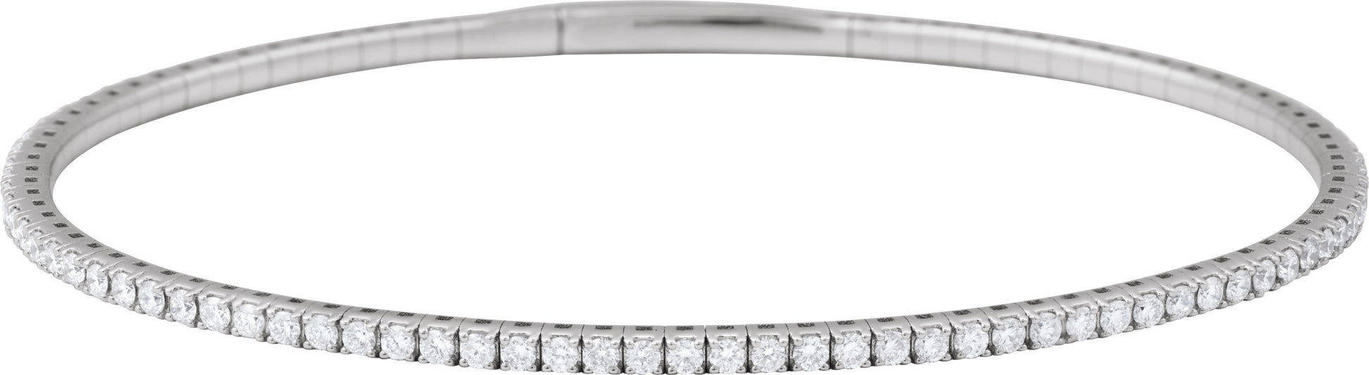 1 1/2 Ctw Lab-Grown Diamond Flexible Full Bangle Bracelet - Lab Grown Diamond