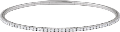 1 1/2 Ctw Lab-Grown Diamond Flexible Full Bangle Bracelet - Lab Grown Diamond