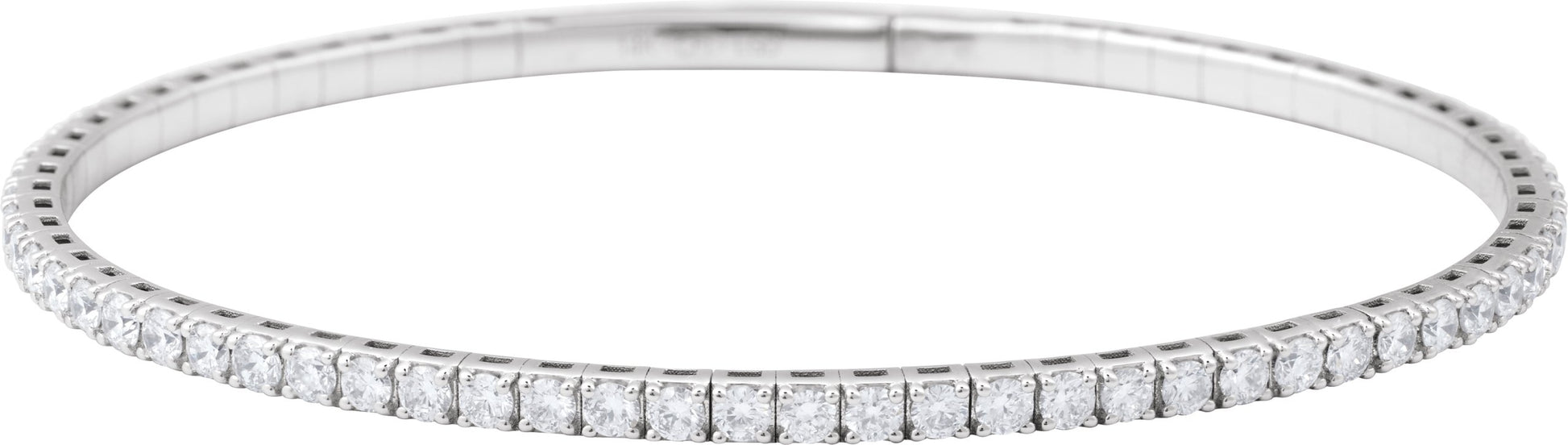 3 Ctw Lab-Grown Diamond Flexible Full Bangle Bracelet - Lab Grown Diamond