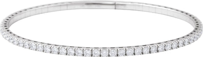 3 Ctw Lab-Grown Diamond Flexible Full Bangle Bracelet - Lab Grown Diamond