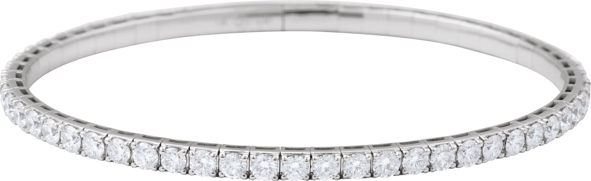 1 1/2 Ctw Lab-Grown Diamond Flexible Full Bangle Bracelet - Rose Gold - Lab Grown Diamond