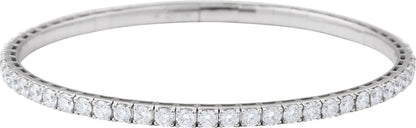 1 1/2 Ctw Lab-Grown Diamond Flexible Full Bangle Bracelet - Rose Gold - Lab Grown Diamond