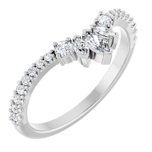 1/3 Ctw Marquise Lab-Grown Diamond Contour Band