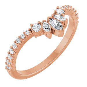 1/3 Ctw Marquise Lab-Grown Diamond Contour Band