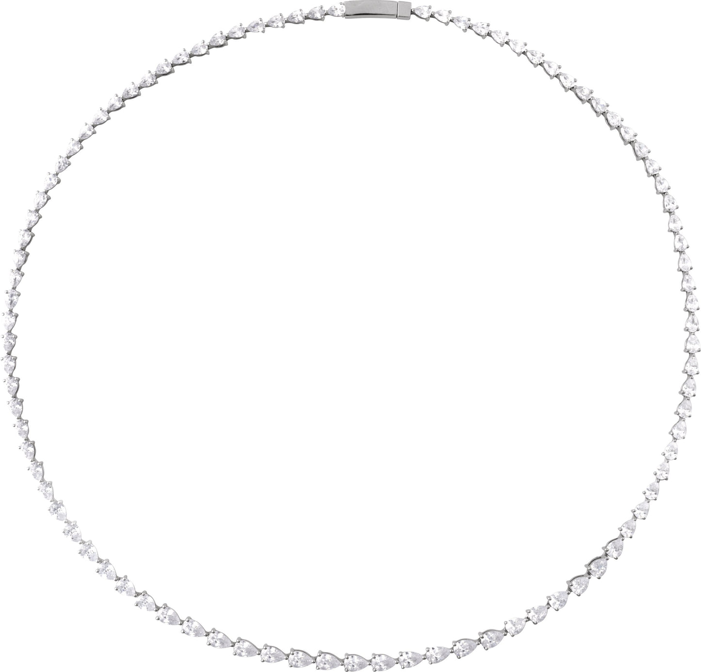 10 Ctw Pear Lab-Grown Diamond Line Necklace