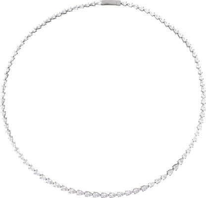 10 Ctw Pear Lab-Grown Diamond Line Necklace