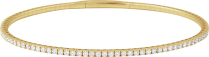 1 1/2 Ctw Lab-Grown Diamond Flexible Full Bangle Bracelet - Lab Grown Diamond