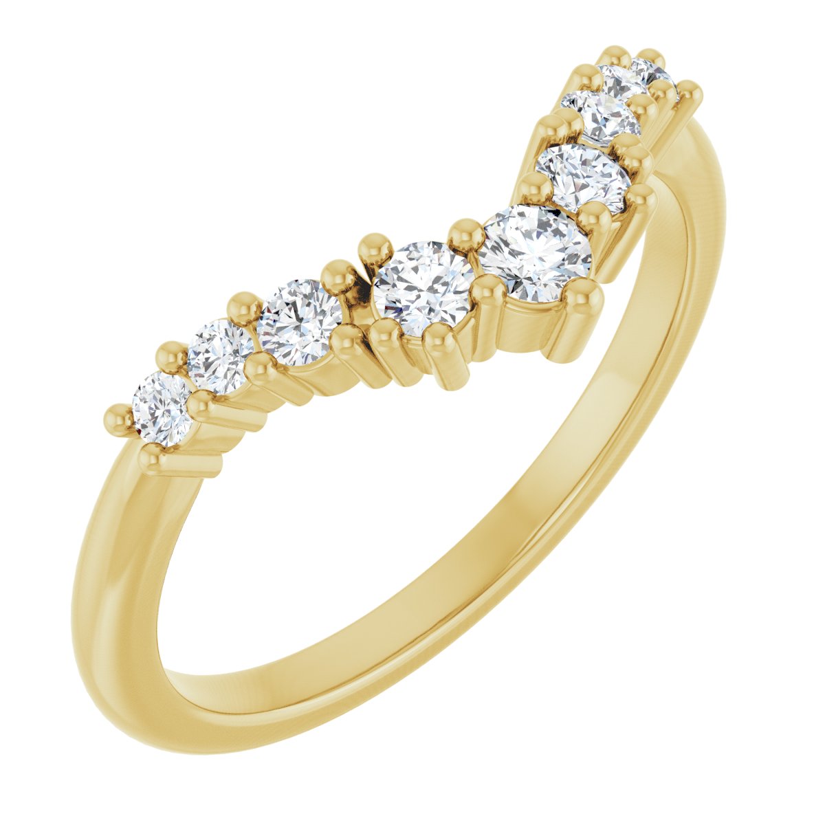 1/4 Ctw Lab-Grown Diamond Contour Band