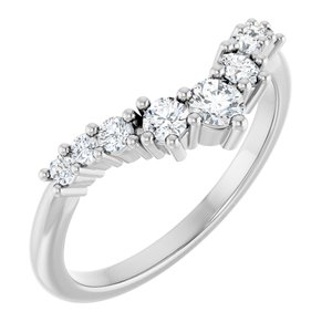 1/3 Ctw Lab-Grown Diamond Contour Band