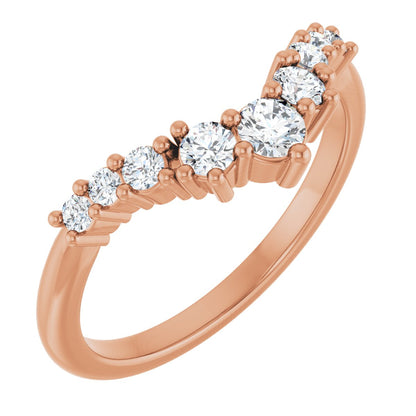 1/3 Ctw Lab-Grown Diamond Contour Band