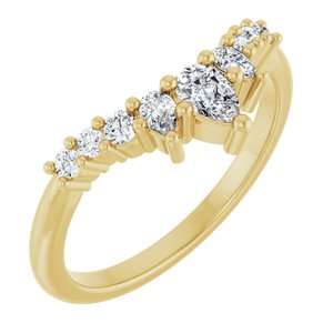 1/2 Ctw Pear Lab-Grown Diamond Contour Band