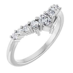 1/2 Ctw Pear Lab-Grown Diamond Contour Band