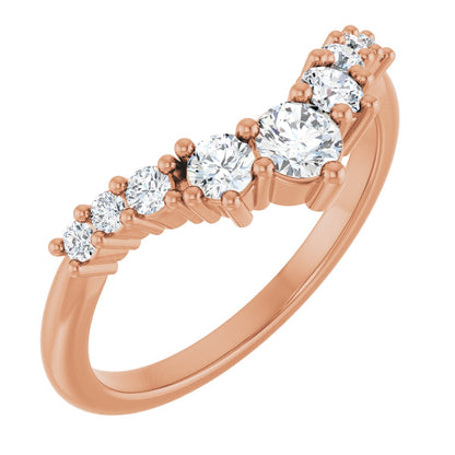 3/8 Ctw Lab-Grown Diamond Contour Band