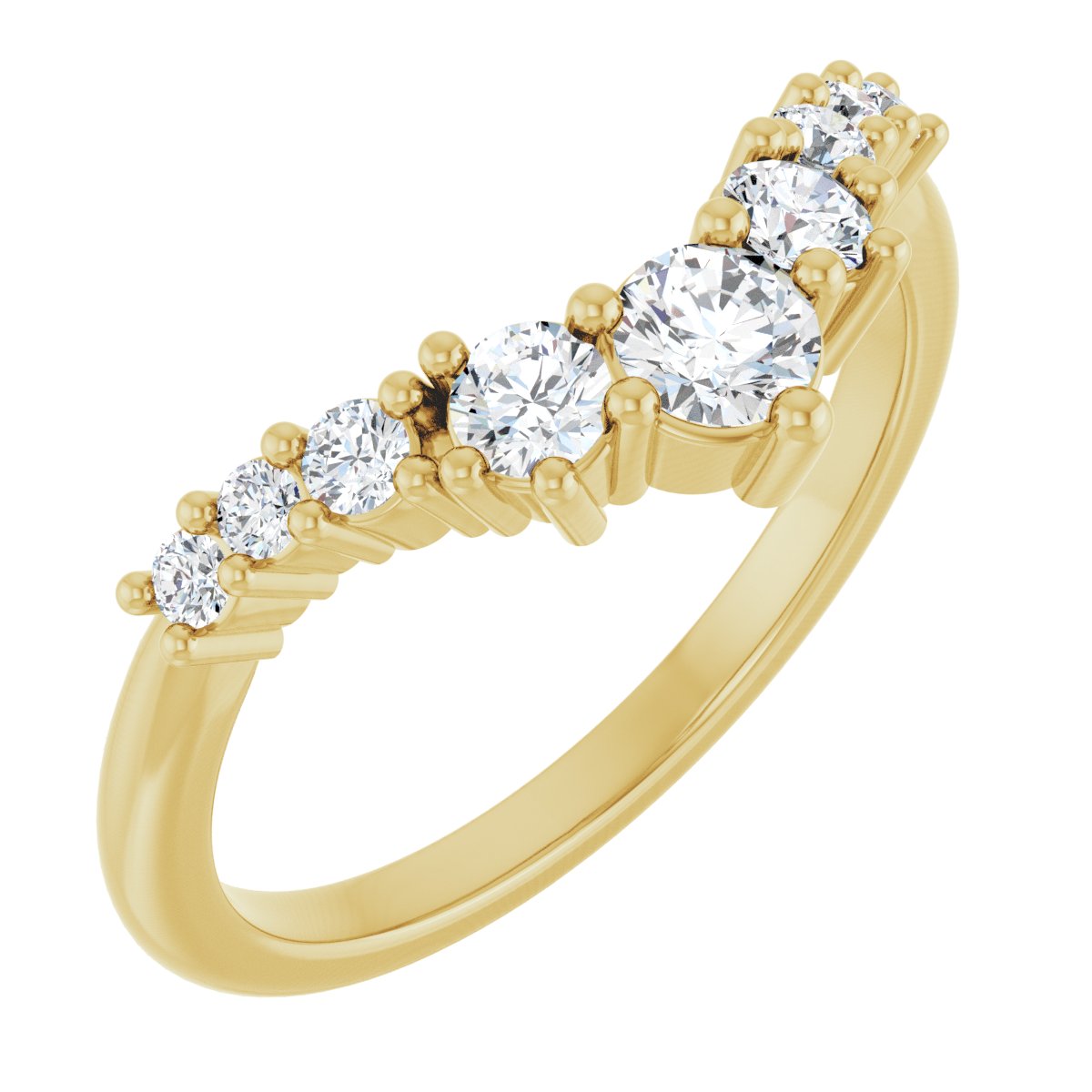 3/8 Ctw Lab-Grown Diamond Contour Band