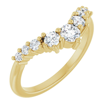 3/8 Ctw Lab-Grown Diamond Contour Band