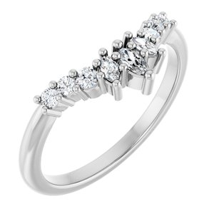 1/4 Ctw Marquise Lab-Grown Diamond Contour Band