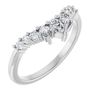 3/8 Ctw Pear Lab-Grown Diamond Contour Band