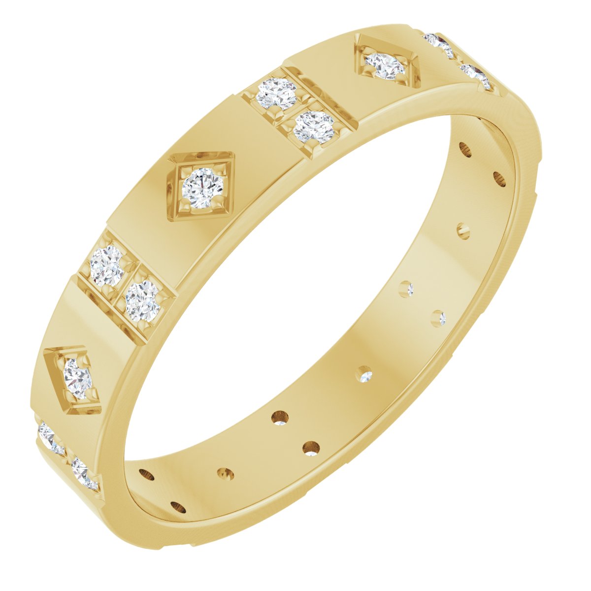 1/4 Ctw Lab-Grown Diamond Mens Accented Band