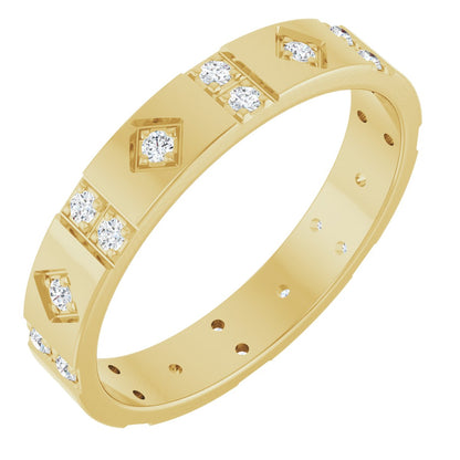 1/4 Ctw Lab-Grown Diamond Mens Accented Band