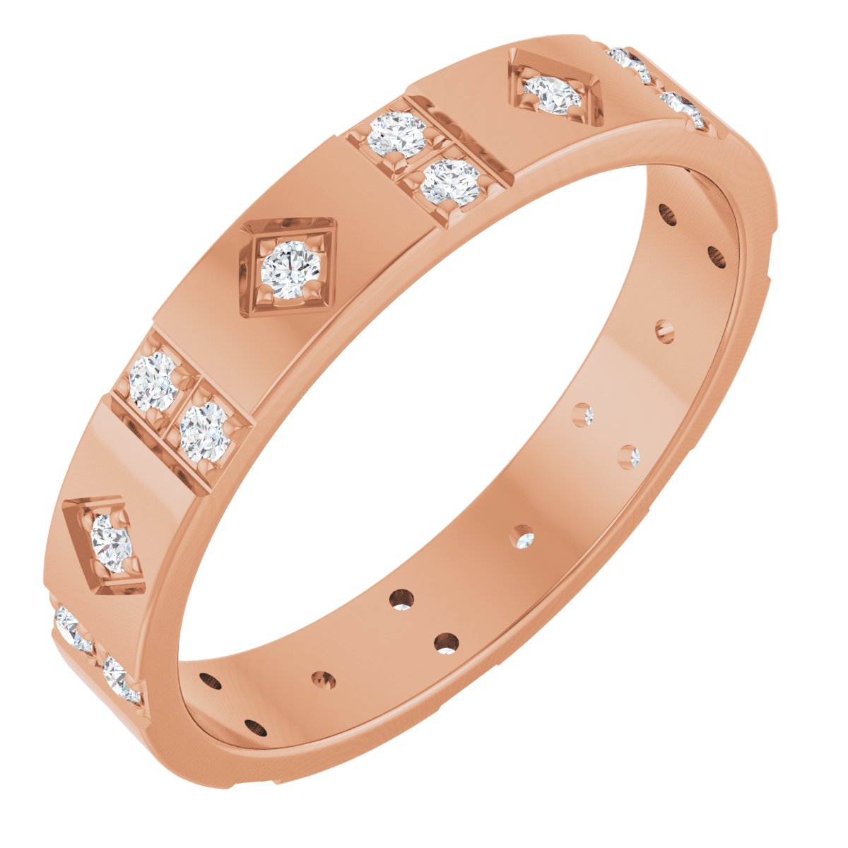1/4 Ctw Lab-Grown Diamond Mens Accented Band