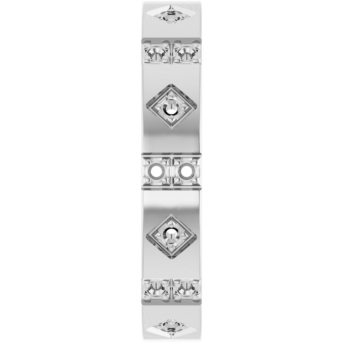 1/3 Ctw Lab-Grown Diamond Mens Accented Band - White Gold - Lab Grown Diamond