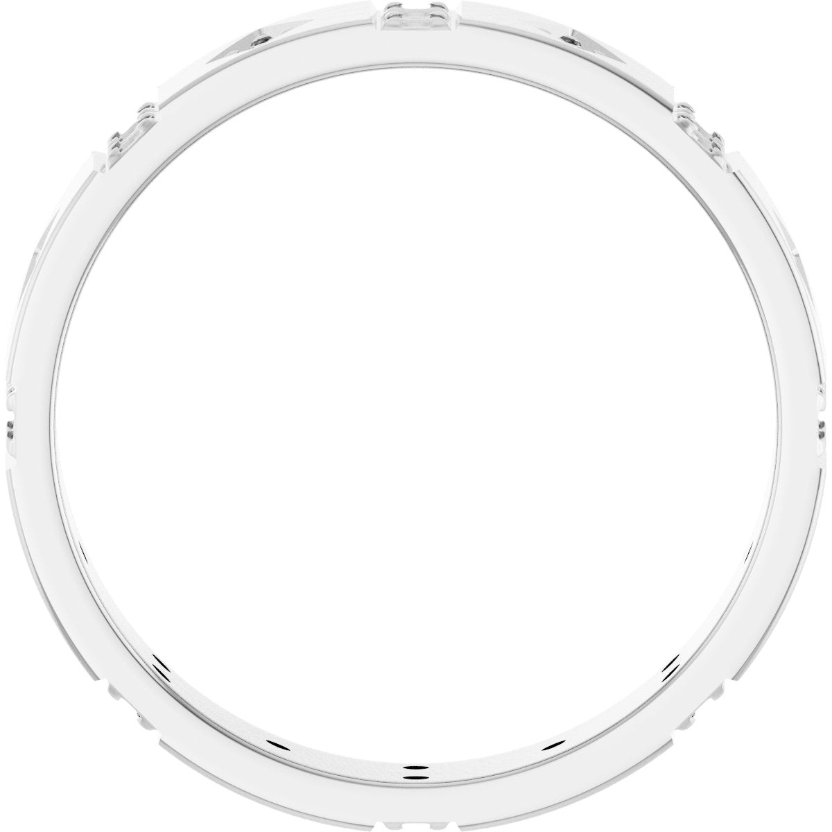 1/3 Ctw Lab-Grown Diamond Mens Accented Band - White Gold - Lab Grown Diamond