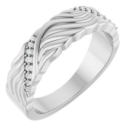 .08 Ctw Lab-Grown Diamond Band - White Gold - Lab Grown Diamond