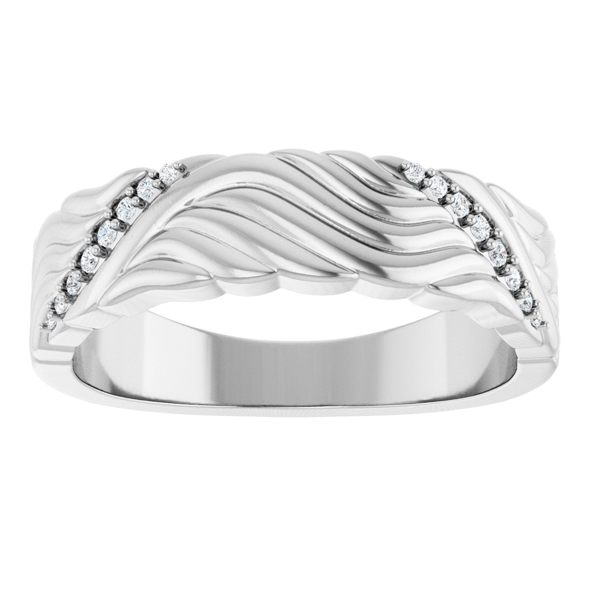 .08 Ctw Lab-Grown Diamond Band - White Gold - Lab Grown Diamond