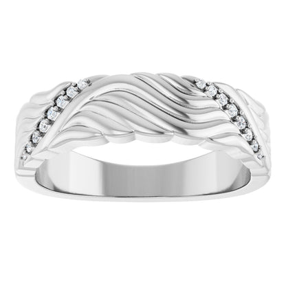 .08 Ctw Lab-Grown Diamond Band - White Gold - Lab Grown Diamond