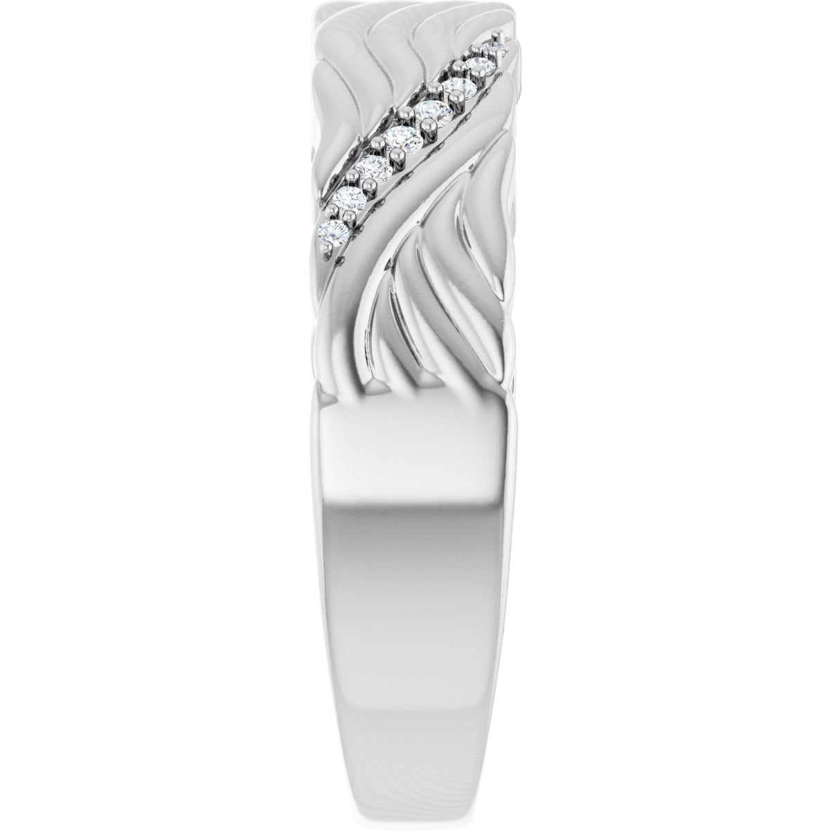.08 Ctw Lab-Grown Diamond Band - White Gold - Lab Grown Diamond