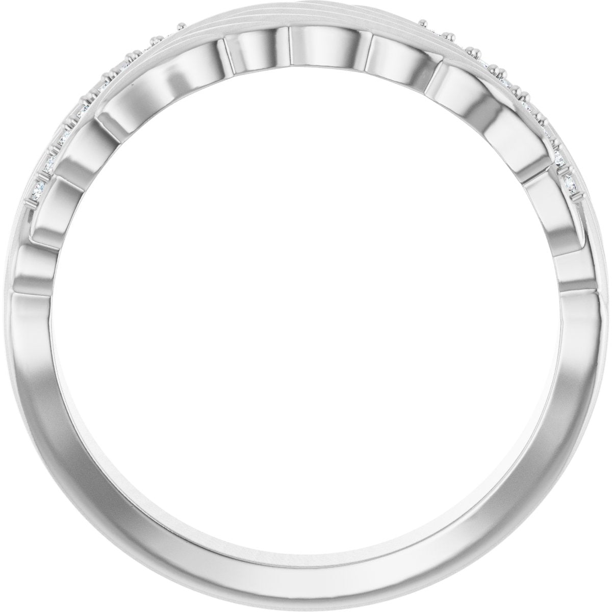 .08 Ctw Lab-Grown Diamond Band - White Gold - Lab Grown Diamond