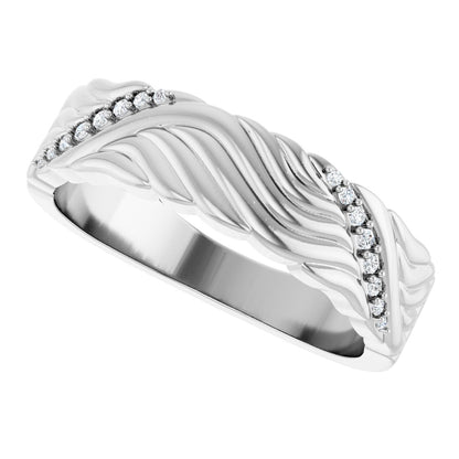 .08 Ctw Lab-Grown Diamond Band - White Gold - Lab Grown Diamond