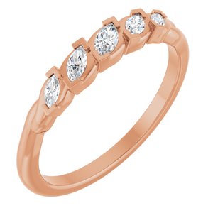 1/4 Ctw Marquise Lab-Grown Diamond Anniversary Band