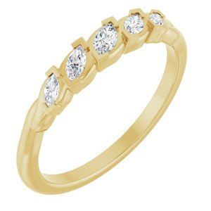 1/4 Ctw Marquise Lab-Grown Diamond Anniversary Band