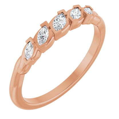 1/4 Ctw Marquise Lab-Grown Diamond Anniversary Band