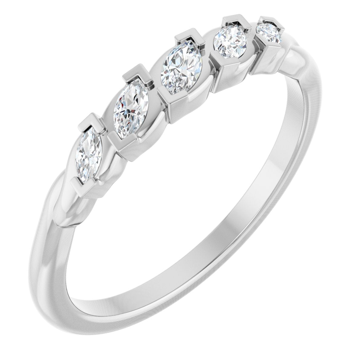1/4 Ctw Marquise Lab-Grown Diamond Anniversary Band