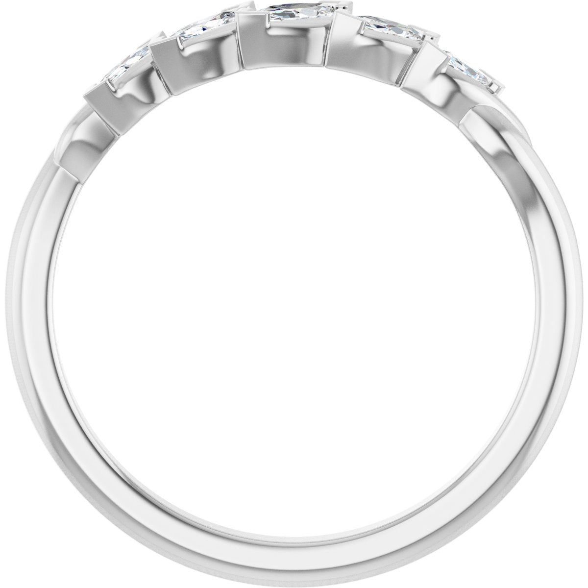 1/4 Ctw Marquise Lab-Grown Diamond Anniversary Band - White Gold - Lab Grown Diamond