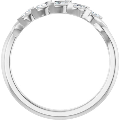 1/4 Ctw Marquise Lab-Grown Diamond Anniversary Band - White Gold - Lab Grown Diamond
