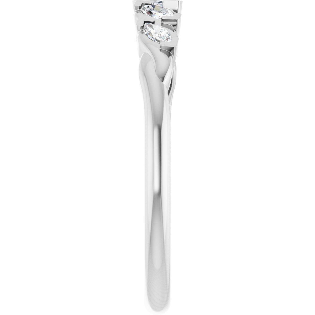 1/4 Ctw Marquise Lab-Grown Diamond Anniversary Band - White Gold - Lab Grown Diamond