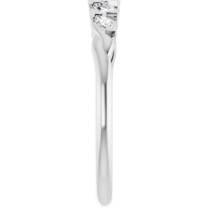 1/4 Ctw Marquise Lab-Grown Diamond Anniversary Band - White Gold - Lab Grown Diamond